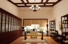 长沙中式别墅装修:中式书房设计